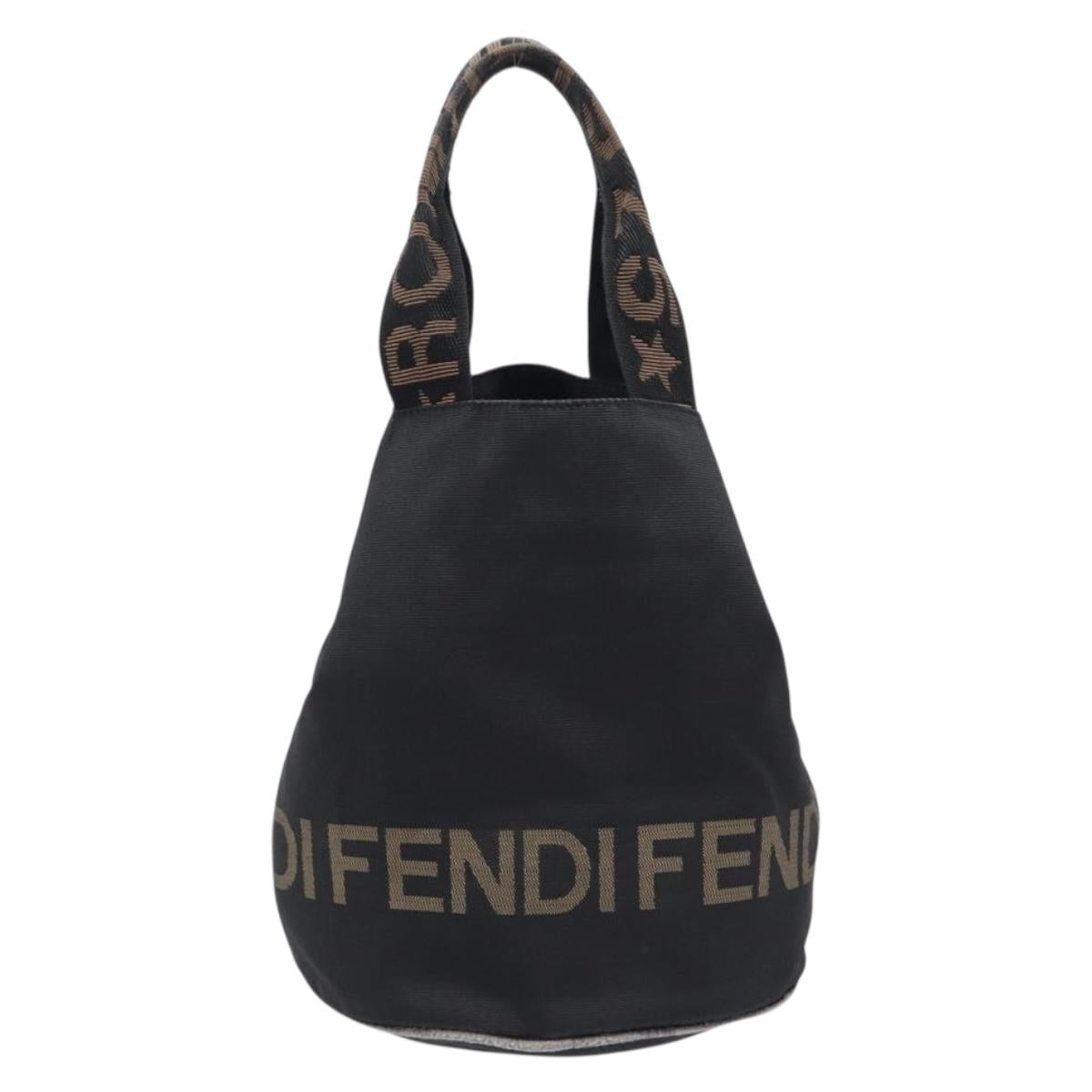 FENDI Hand Bag Canvas Black