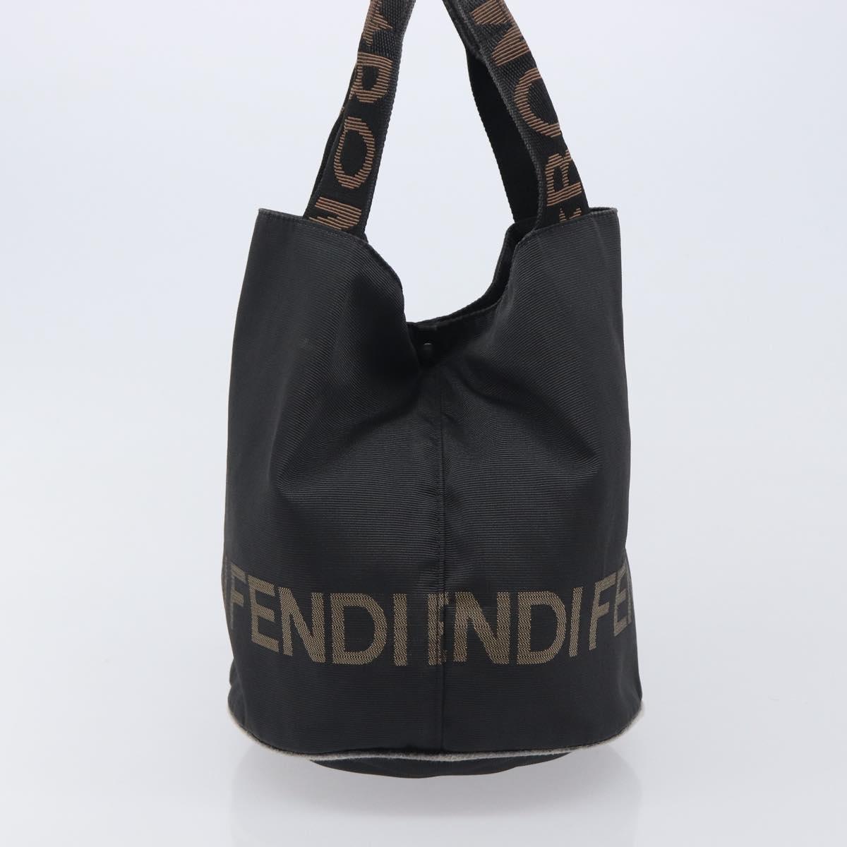 FENDI Hand Bag Canvas Black