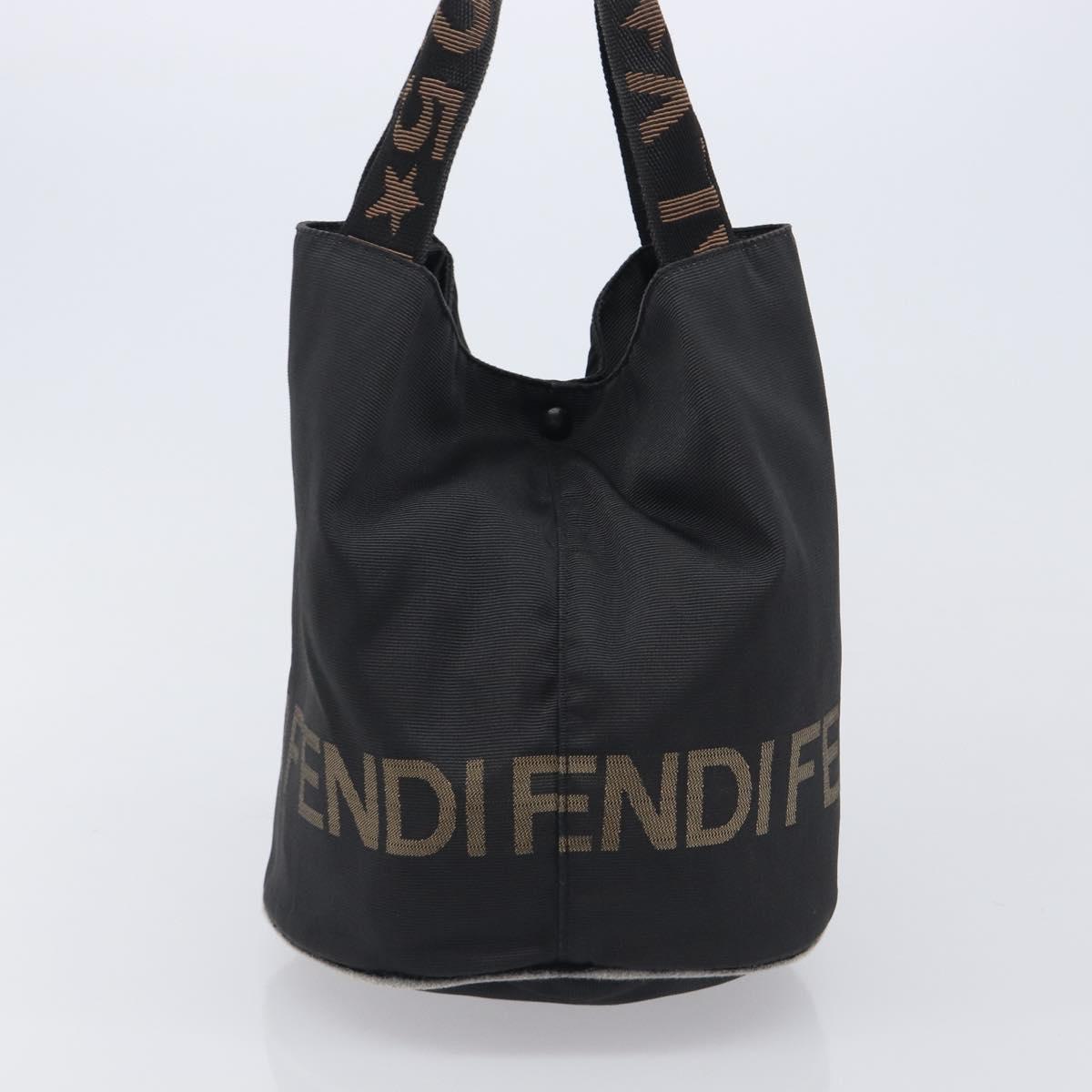 FENDI Hand Bag Canvas Black