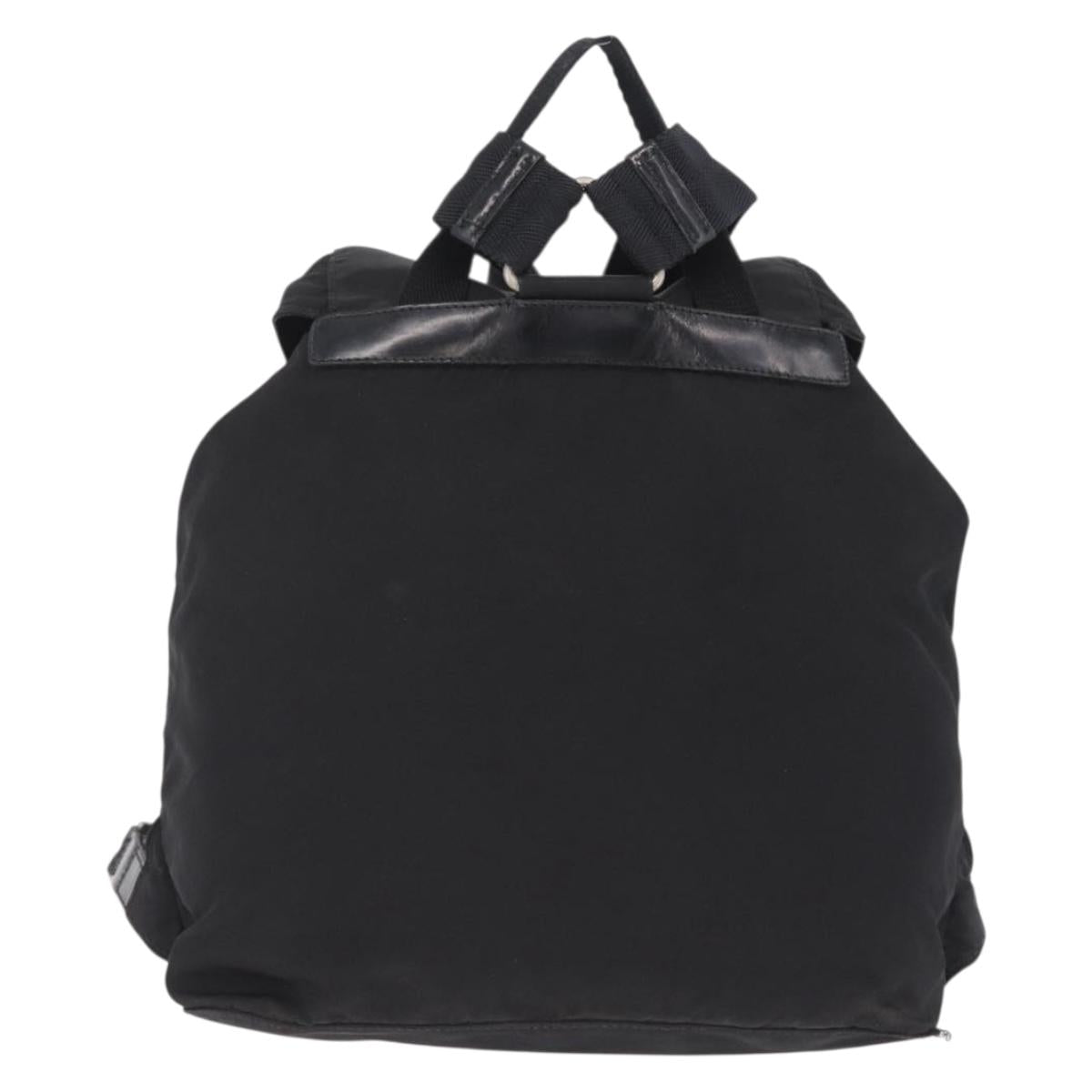 PRADA Backpack Nylon Black Silver