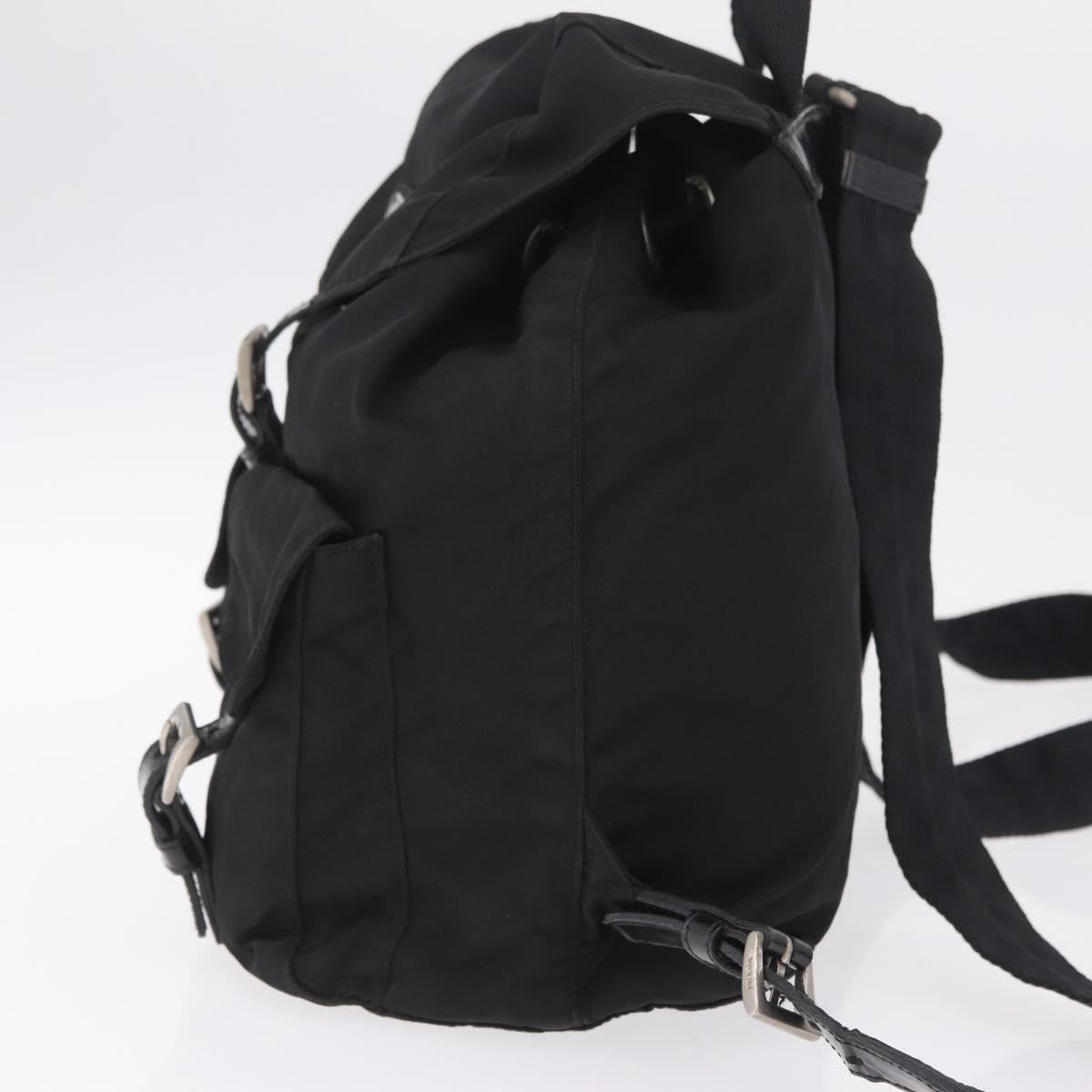 PRADA Backpack Nylon Black Silver