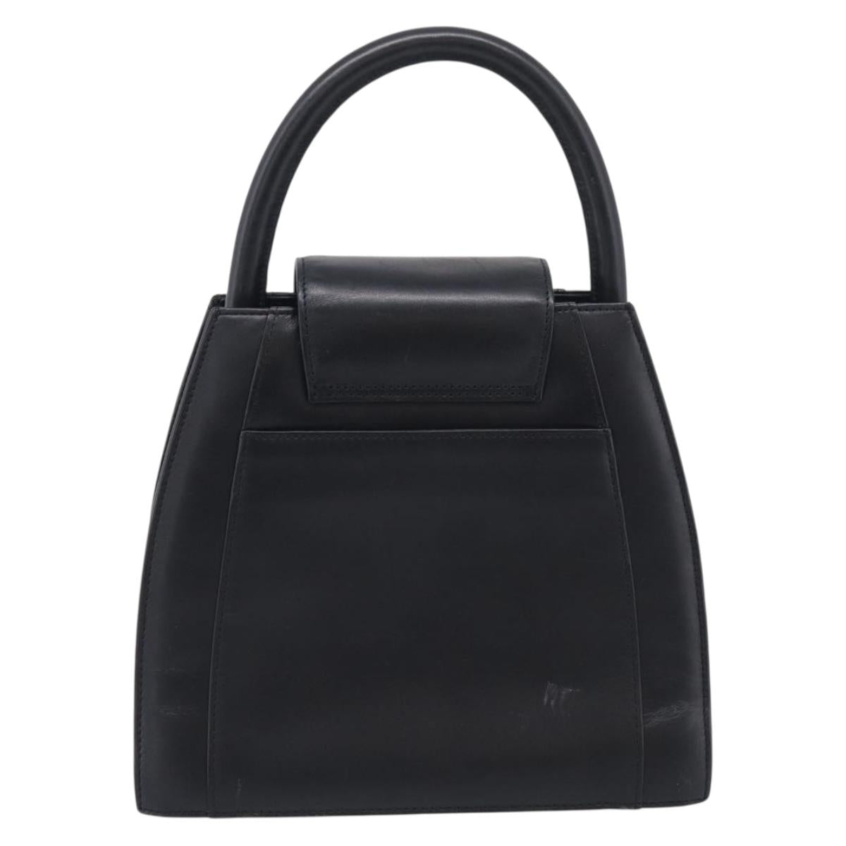 GIVENCHY Hand Bag Leather Black Gold