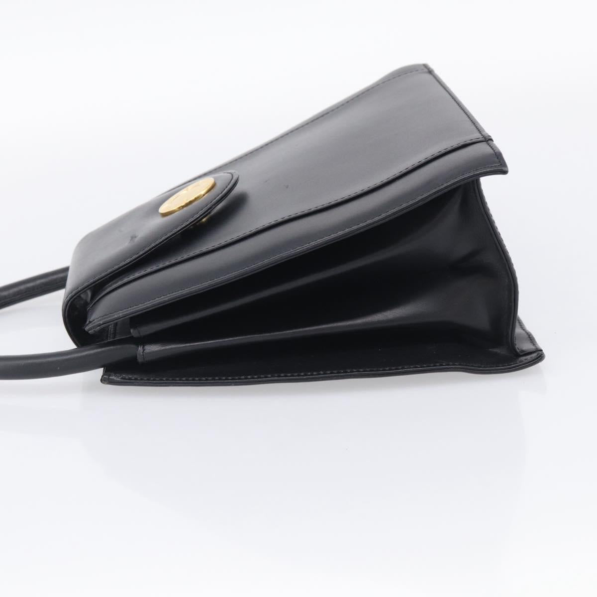 GIVENCHY Hand Bag Leather Black Gold