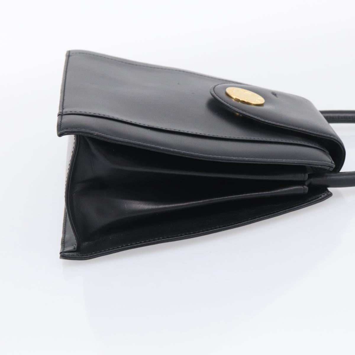 GIVENCHY Hand Bag Leather Black Gold