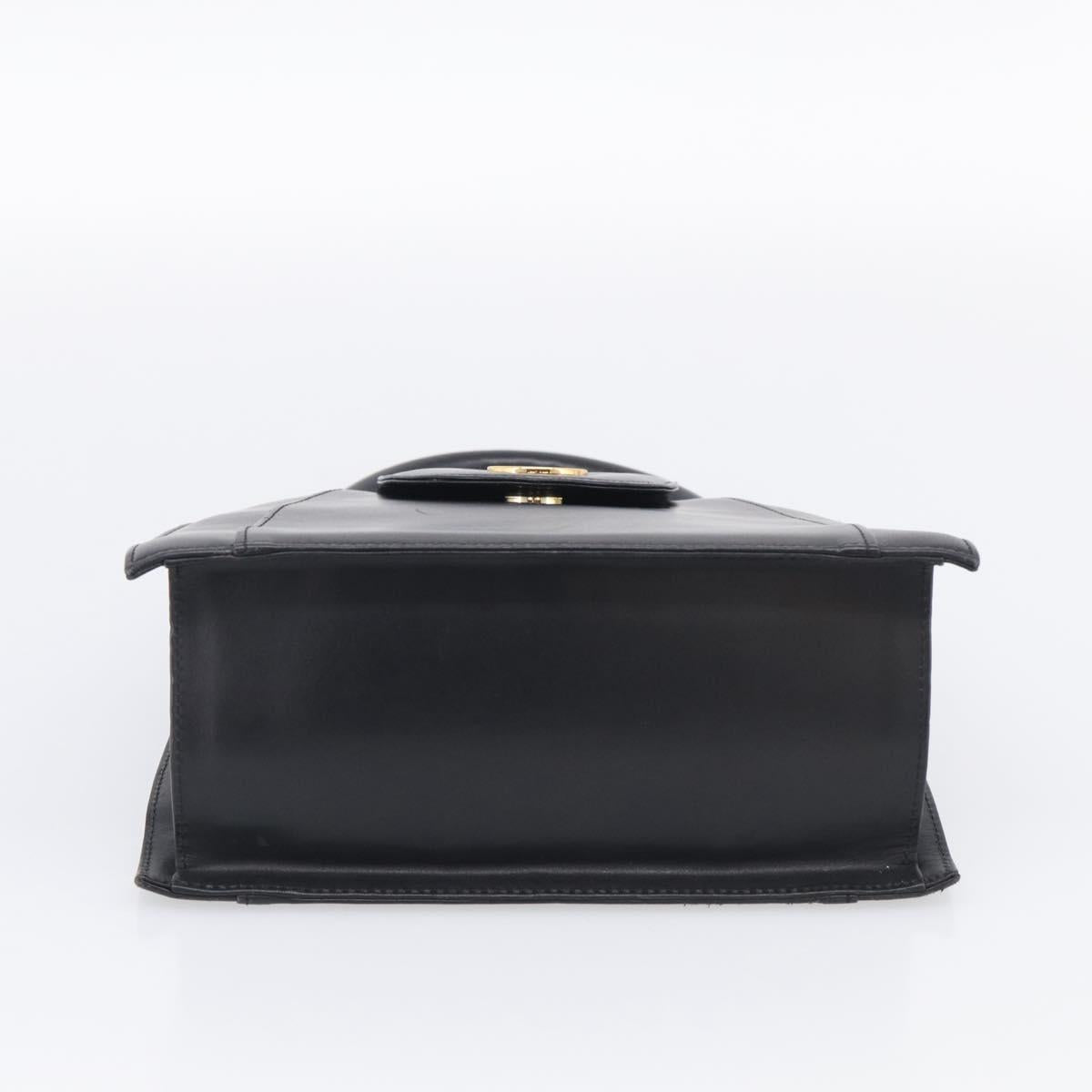 GIVENCHY Hand Bag Leather Black Gold