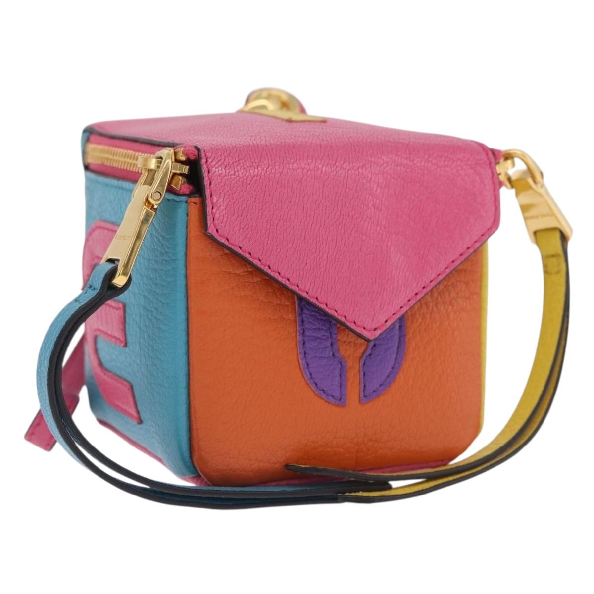 Miu Miu Pouch Leather Multicolor Gold