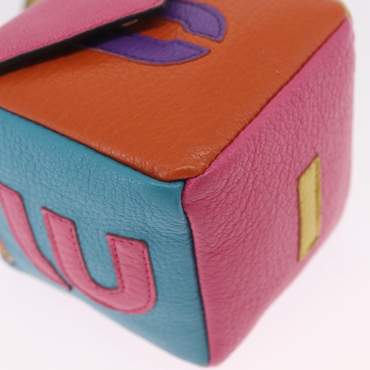 Miu Miu Pouch Leather Multicolor Gold