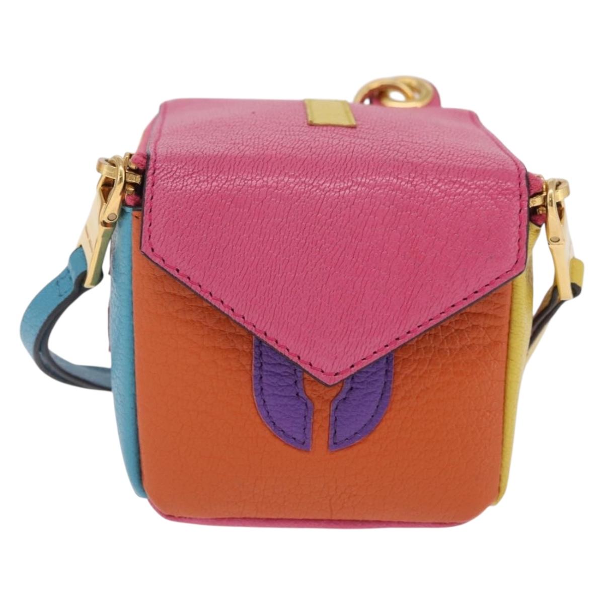 Miu Miu Pouch Leather Multicolor Gold