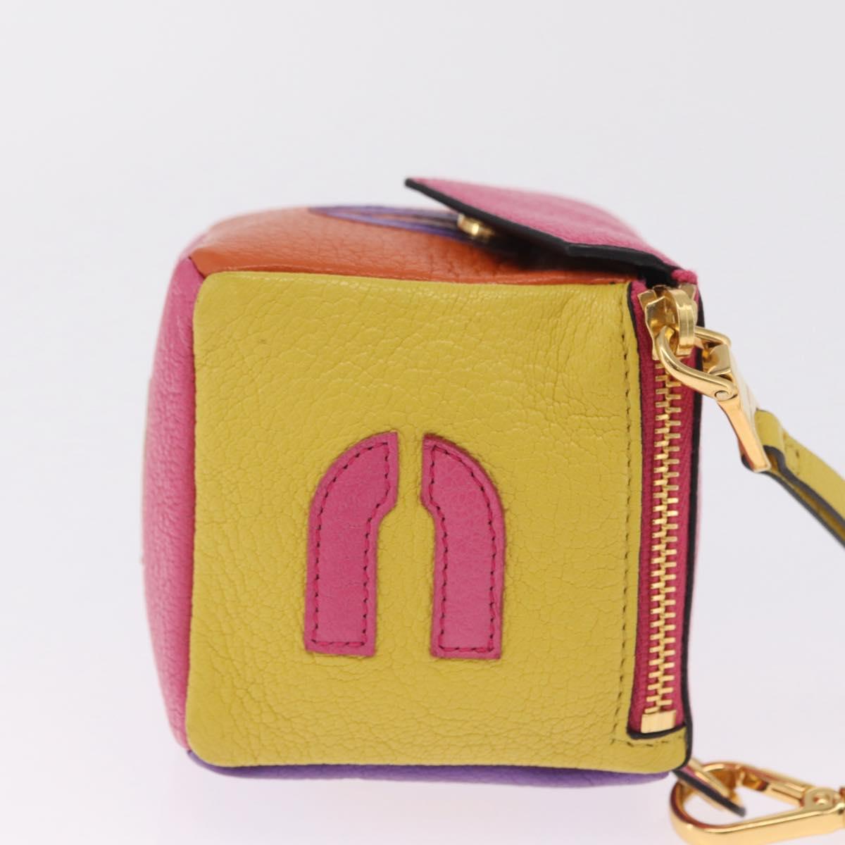 Miu Miu Pouch Leather Multicolor Gold