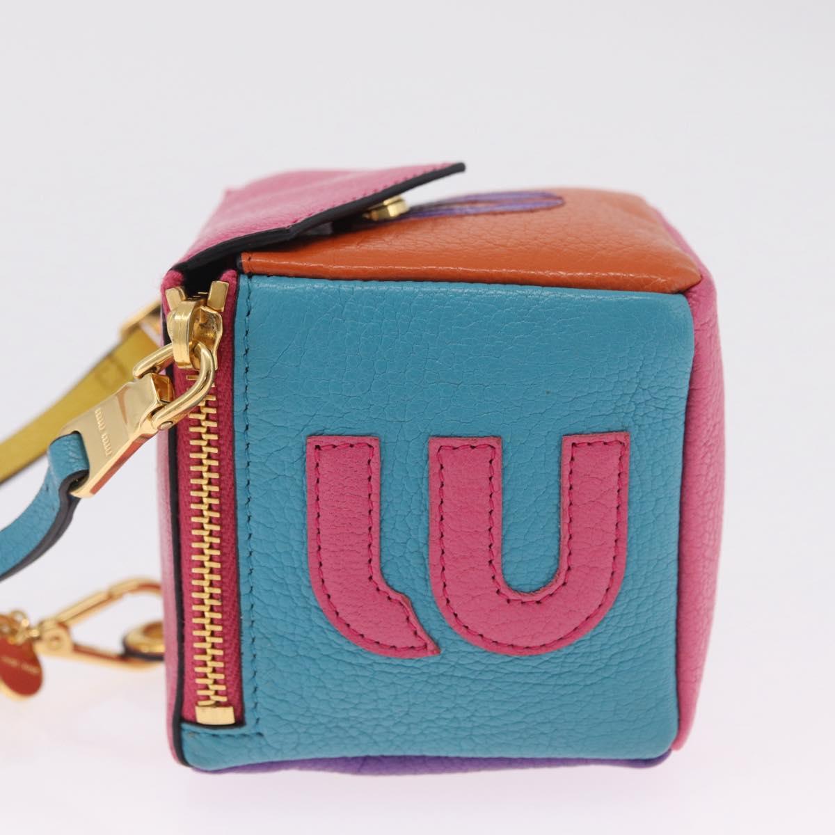 Miu Miu Pouch Leather Multicolor Gold