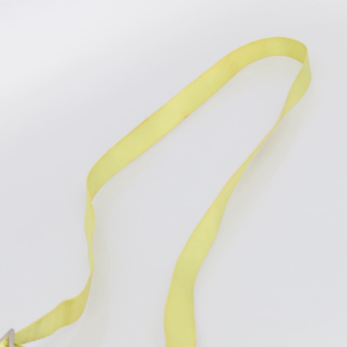 PRADA Shoulder Bag Nylon Yellow Silver