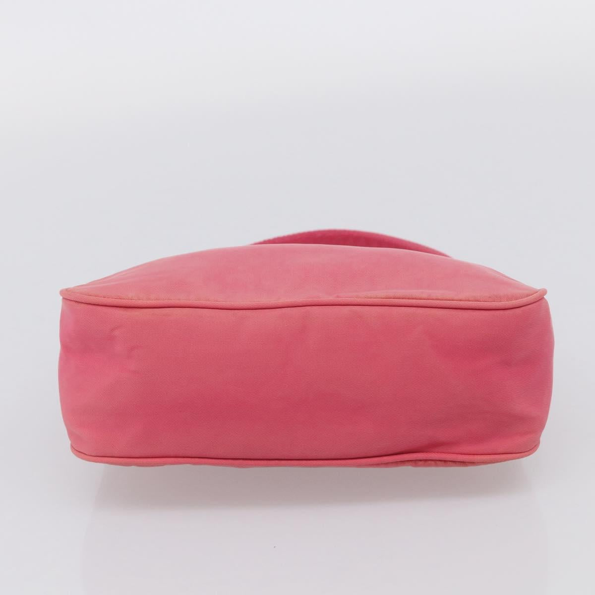 PRADA Hand Pouch Hand Bag Nylon Pink Silver