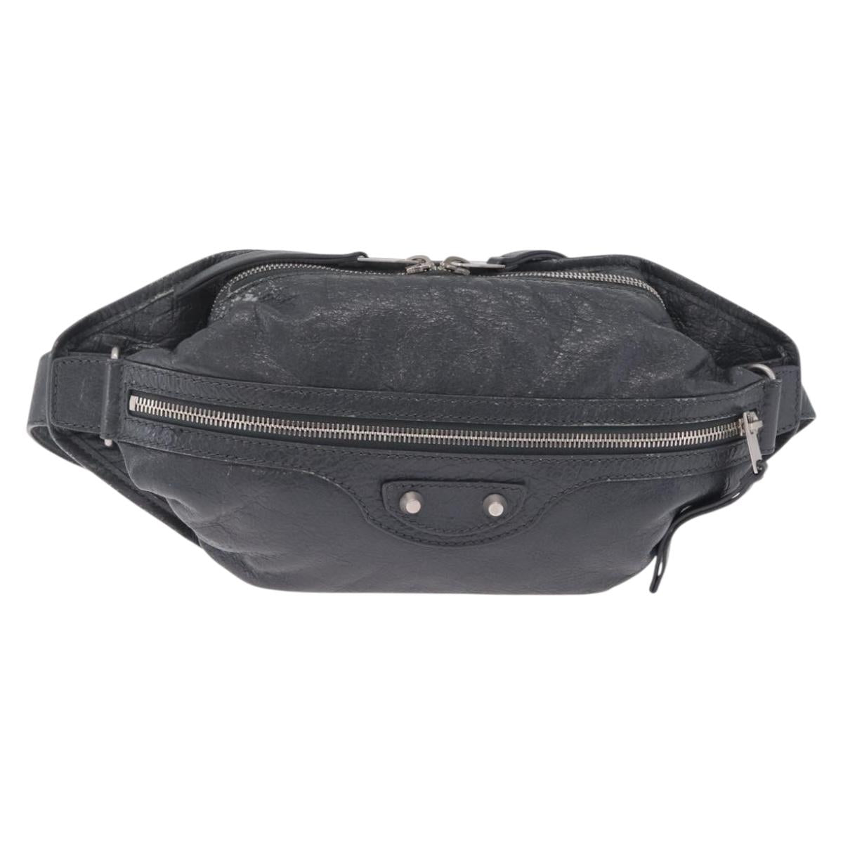 Balenciaga Body Bag Leather Gray 542013