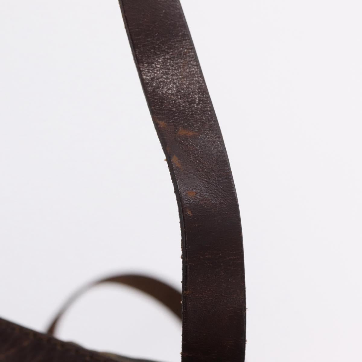 FENDI Zucca Canvas Hand Bag Black Brown