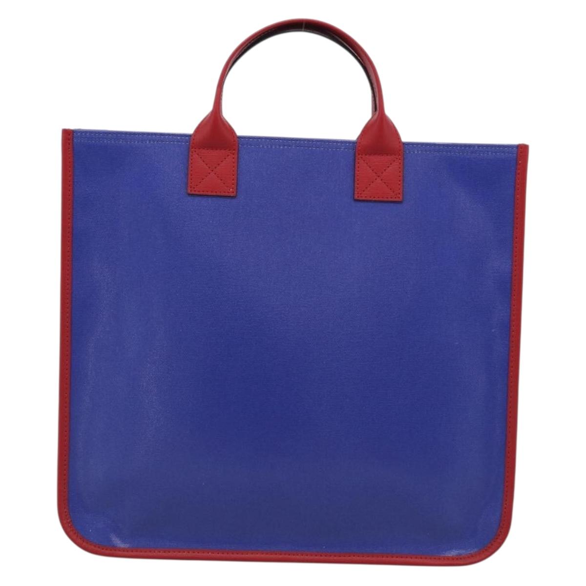 GUCCI Hand Bag PVC Blue Red 550763