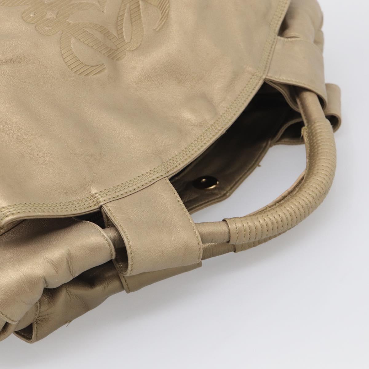 LOEWE Nappa Aire Hand Bag Leather Gold