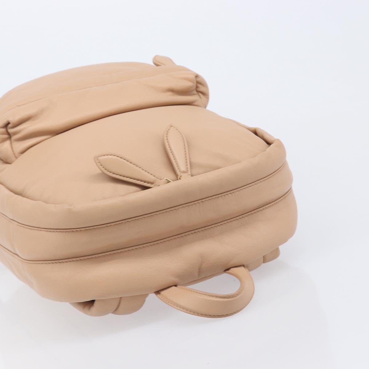 BURBERRY Backpack Leather Beige Gold
