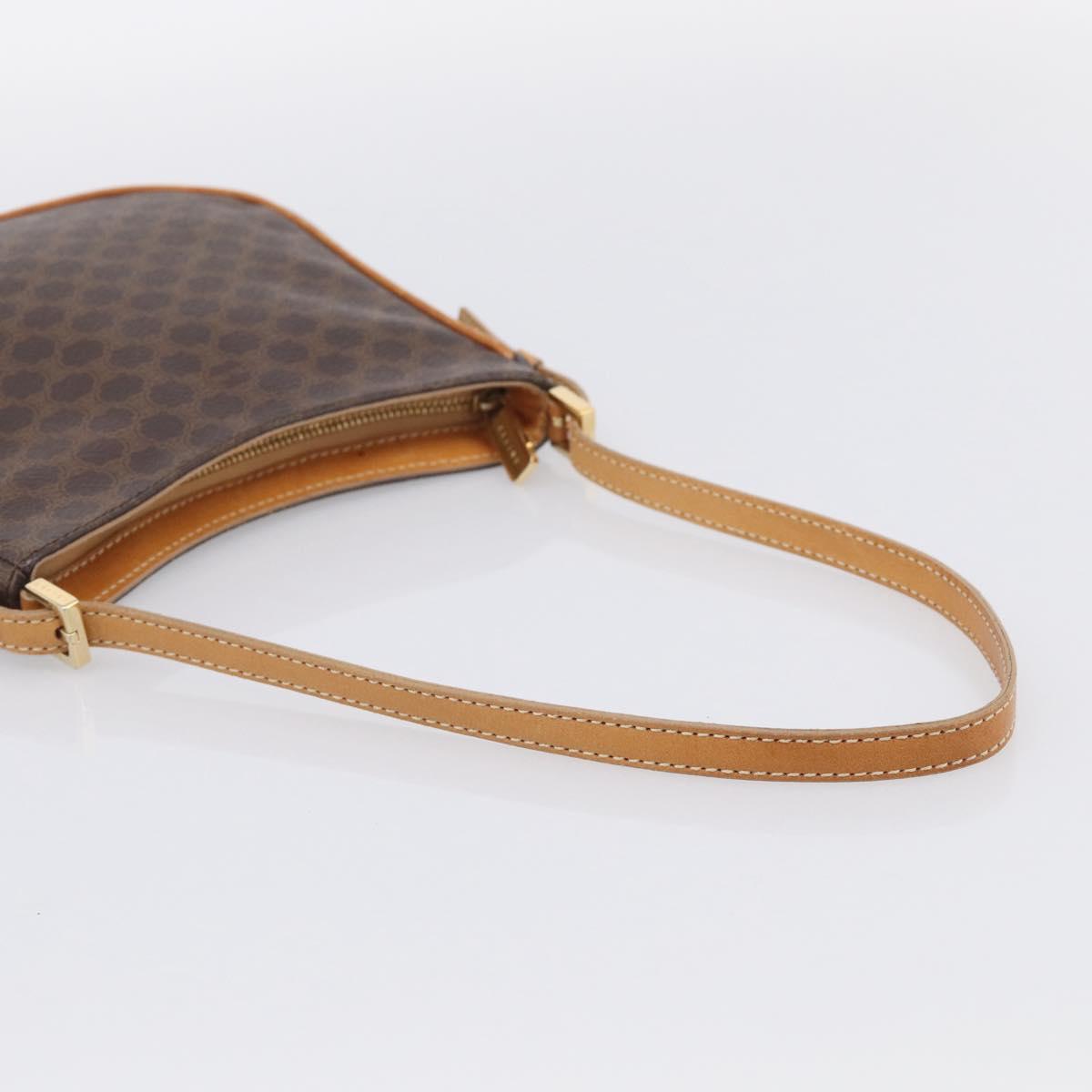 CELINE Macadam Shoulder Bag PVC Brown Gold