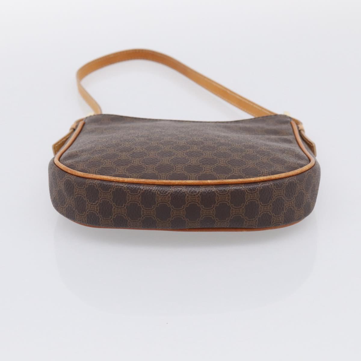 CELINE Macadam Shoulder Bag PVC Brown Gold