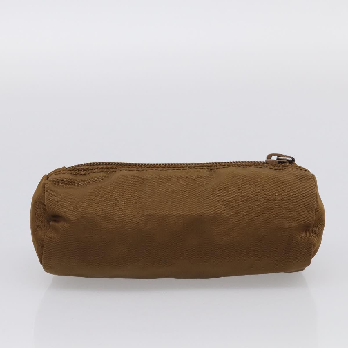 PRADA Pouch Nylon 2 Set Brown Green
