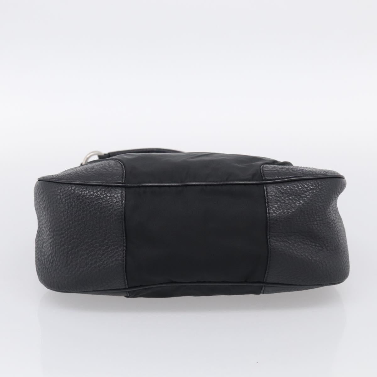 PRADA Shoulder Bag Nylon Black Silver