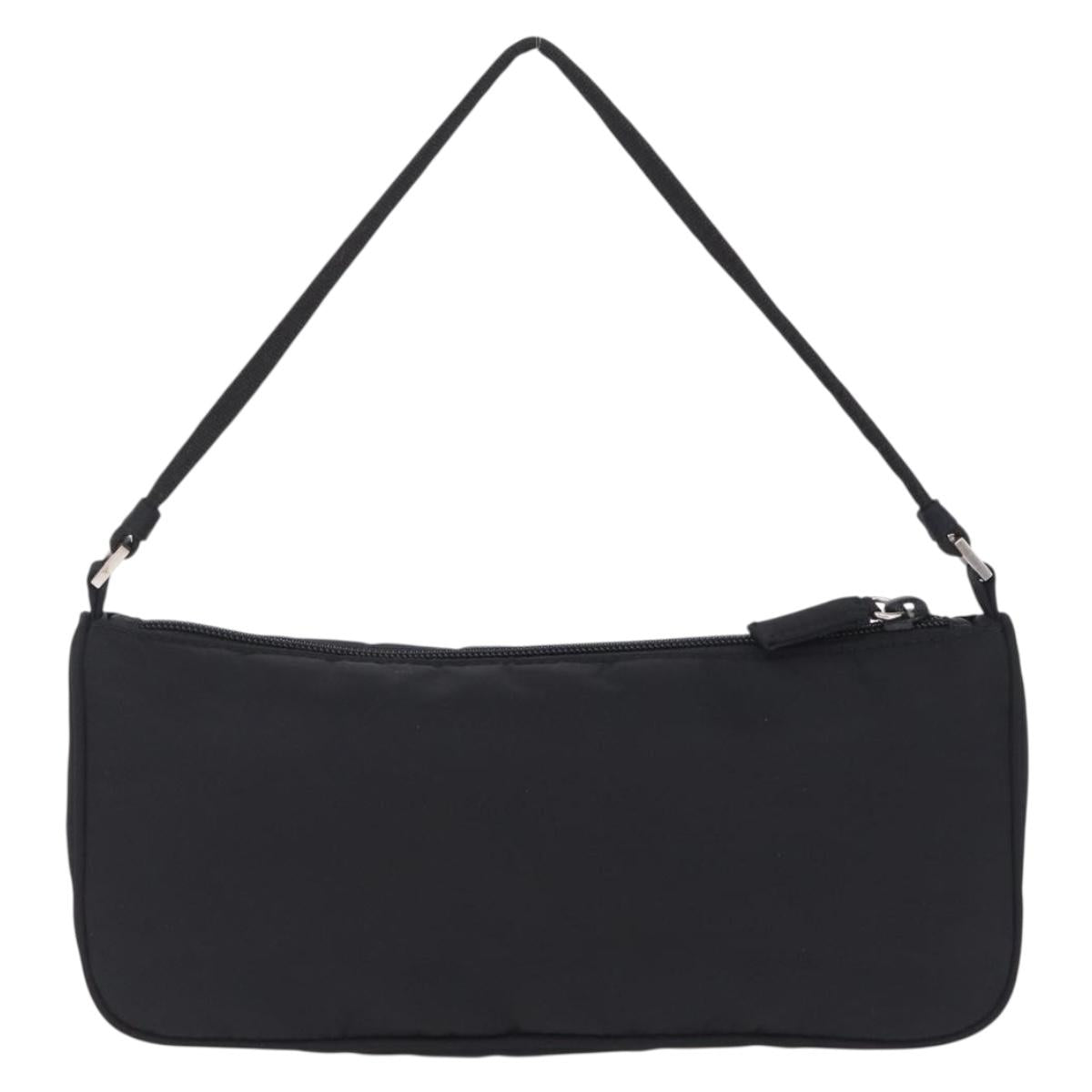PRADA Accessory Pouch Nylon Black Silver