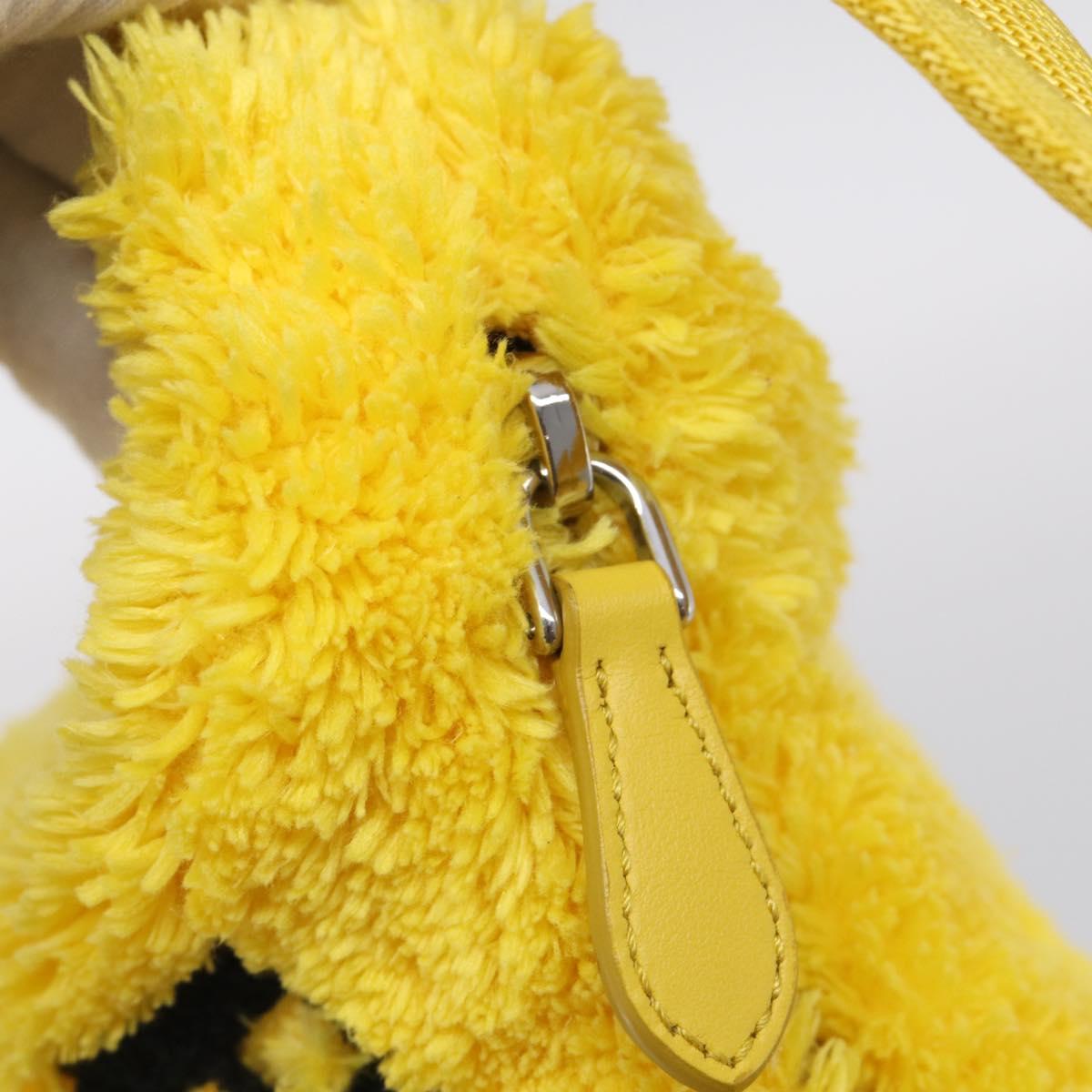 PRADA Accessory Pouch Pile Yellow Silver