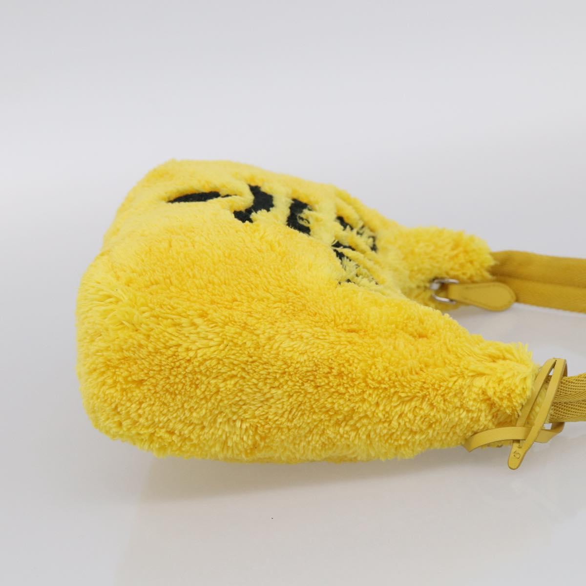 PRADA Accessory Pouch Pile Yellow Silver