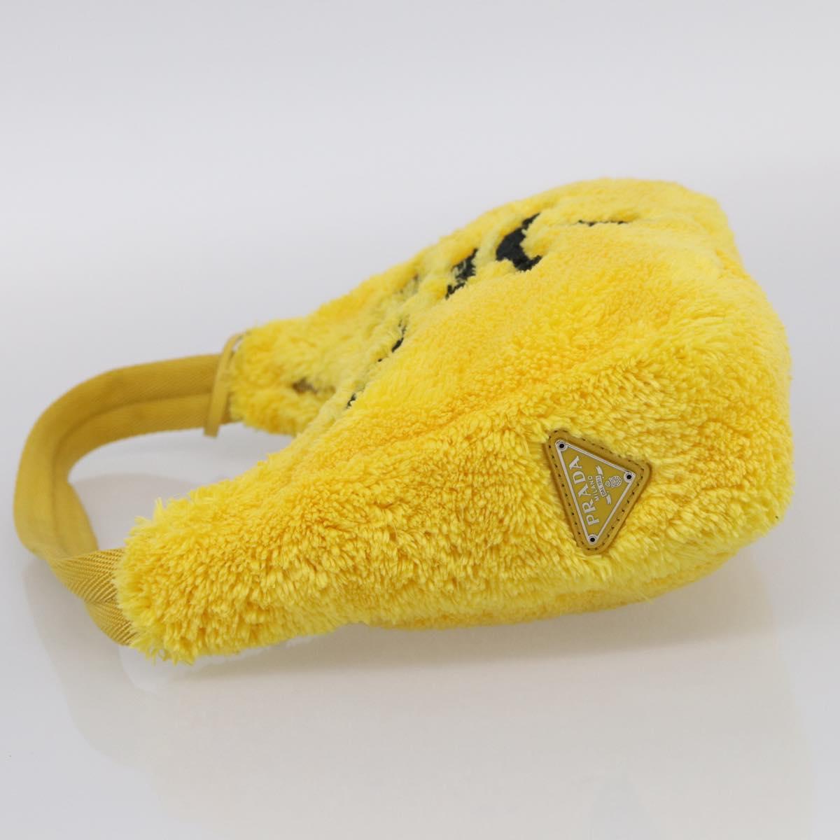 PRADA Accessory Pouch Pile Yellow Silver