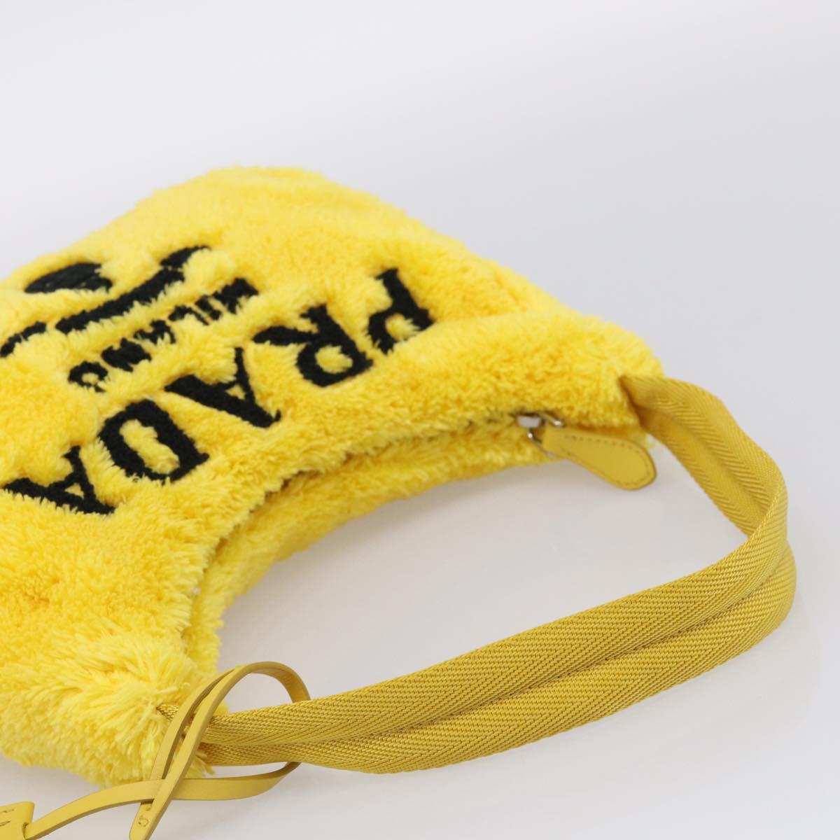 PRADA Accessory Pouch Pile Yellow Silver