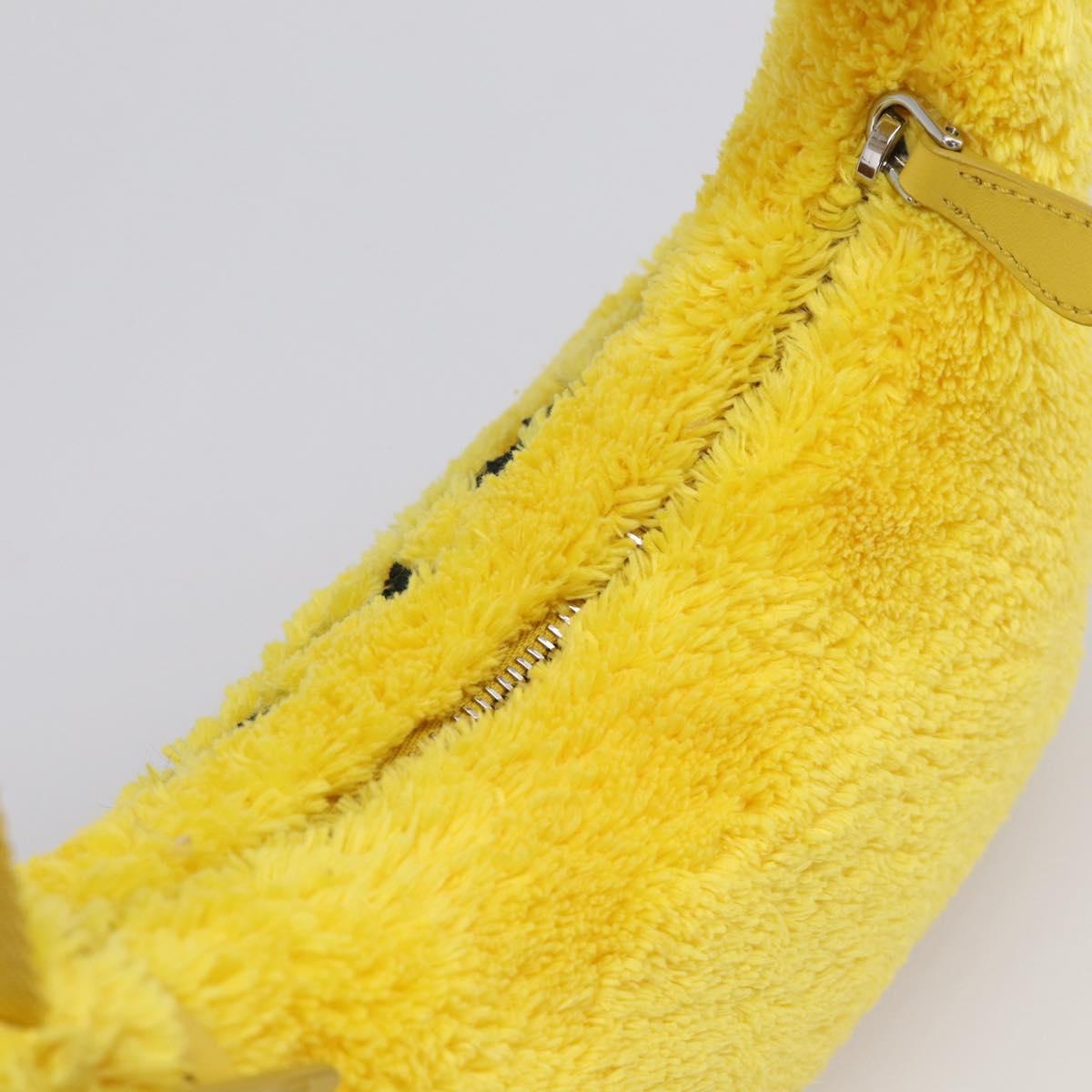 PRADA Accessory Pouch Pile Yellow Silver