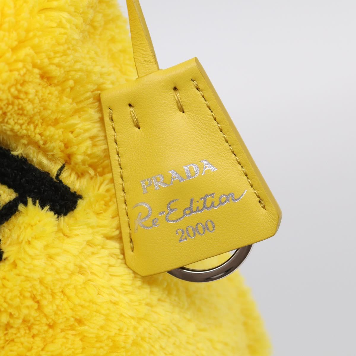 PRADA Accessory Pouch Pile Yellow Silver