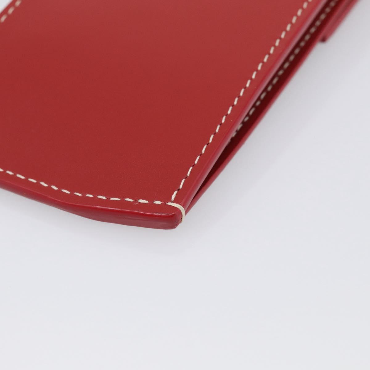 Goyard Herringbone Key Case PVC Red Silver
