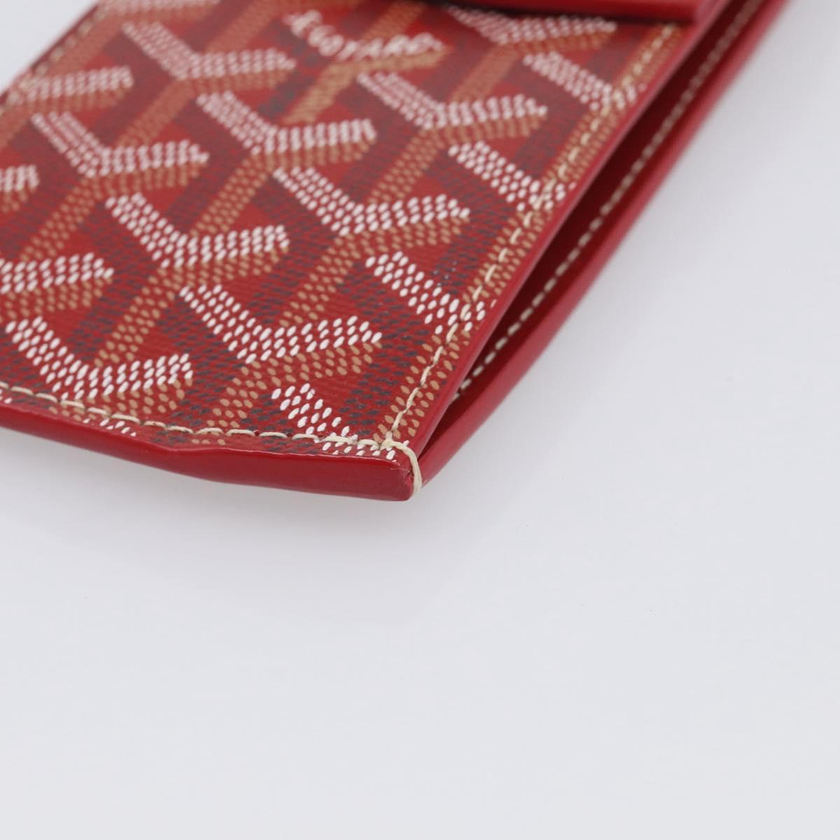 Goyard Herringbone Key Case PVC Red Silver