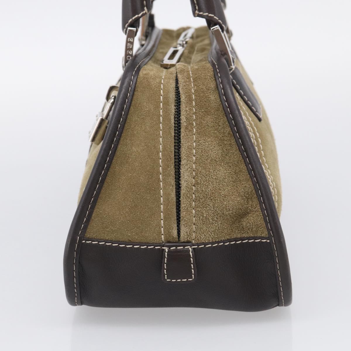 LOEWE Amazonas Hand Bag Suede Beige Silver
