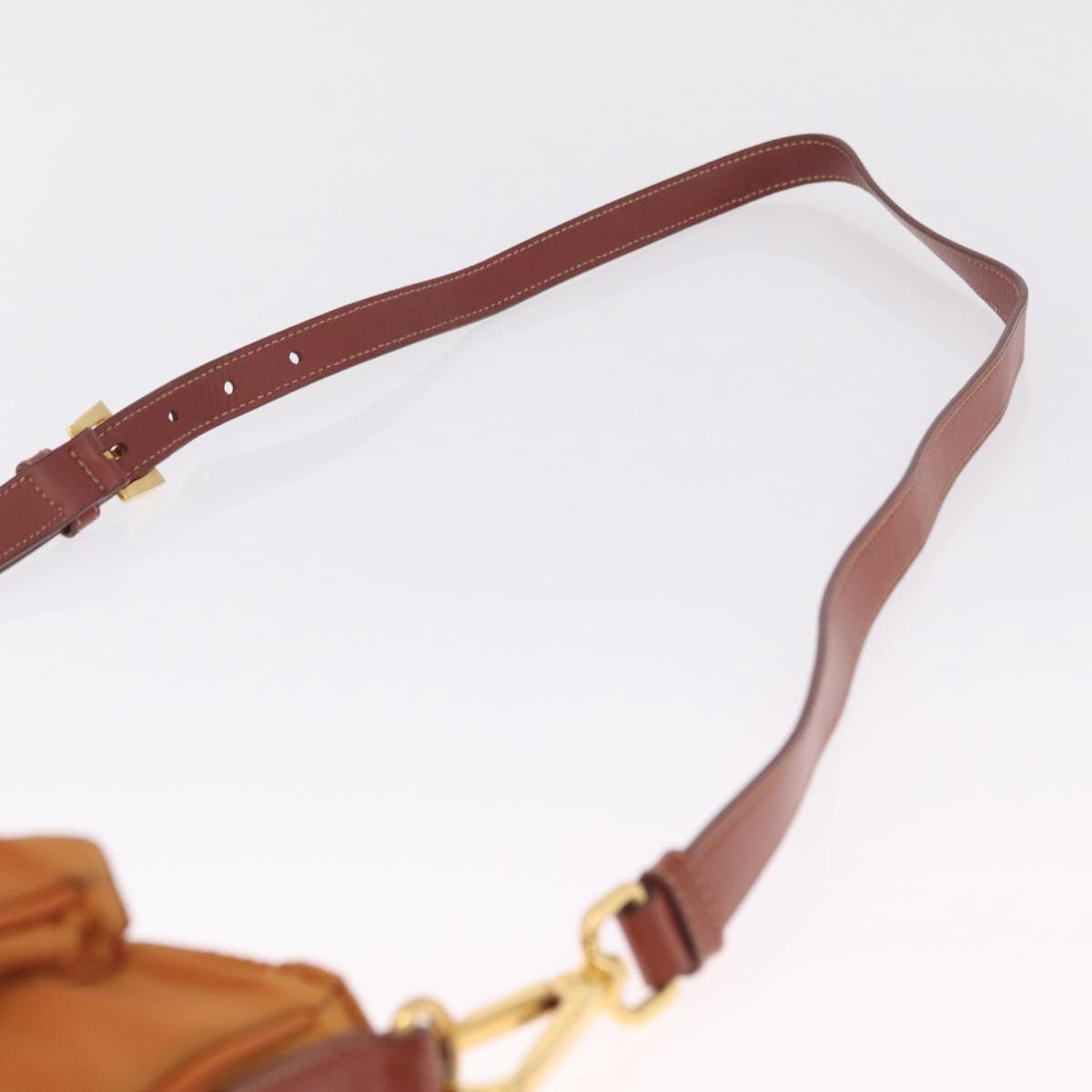 PRADA Shoulder Bag Nylon Orange Gold