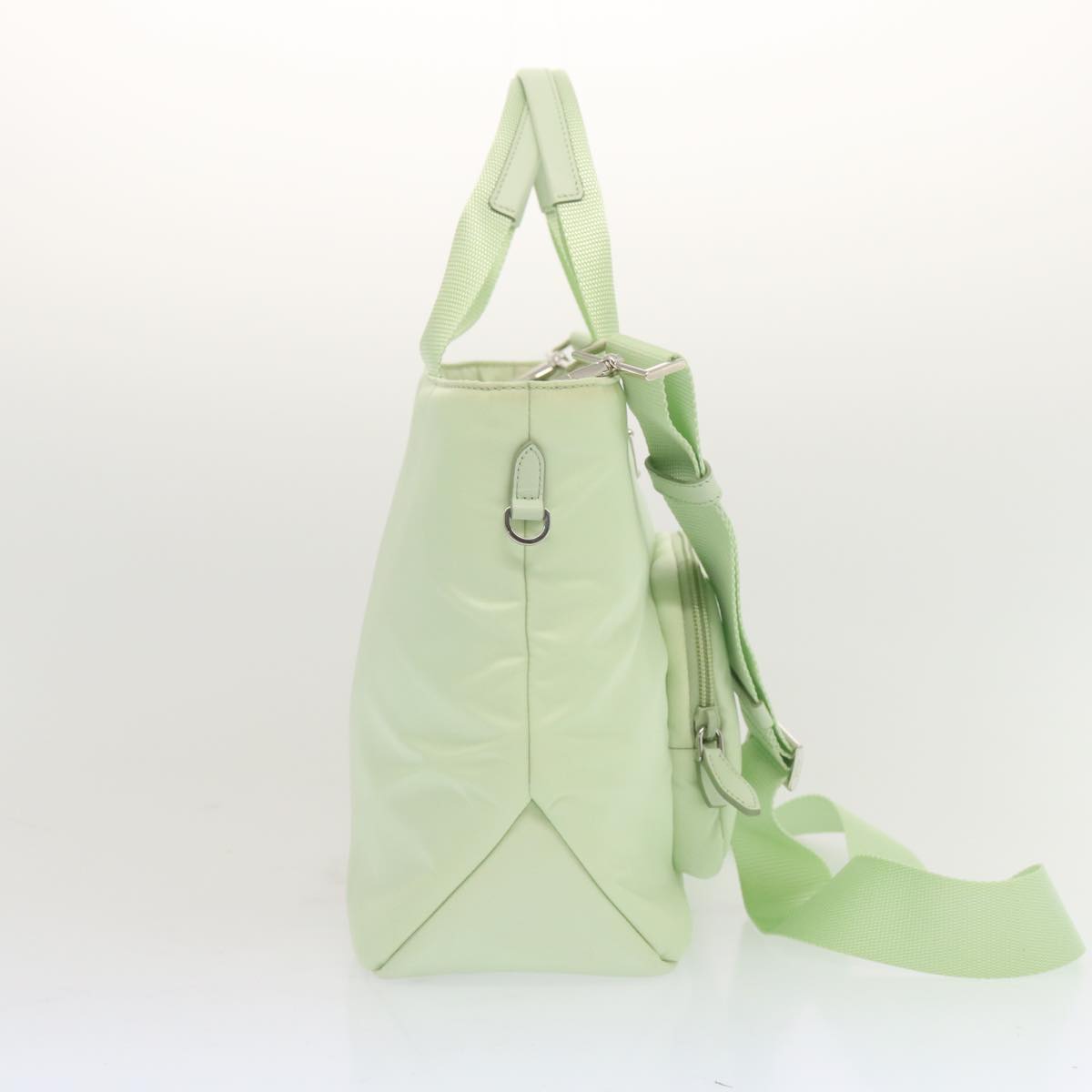 PRADA Hand Bag Nylon 2way Light Green