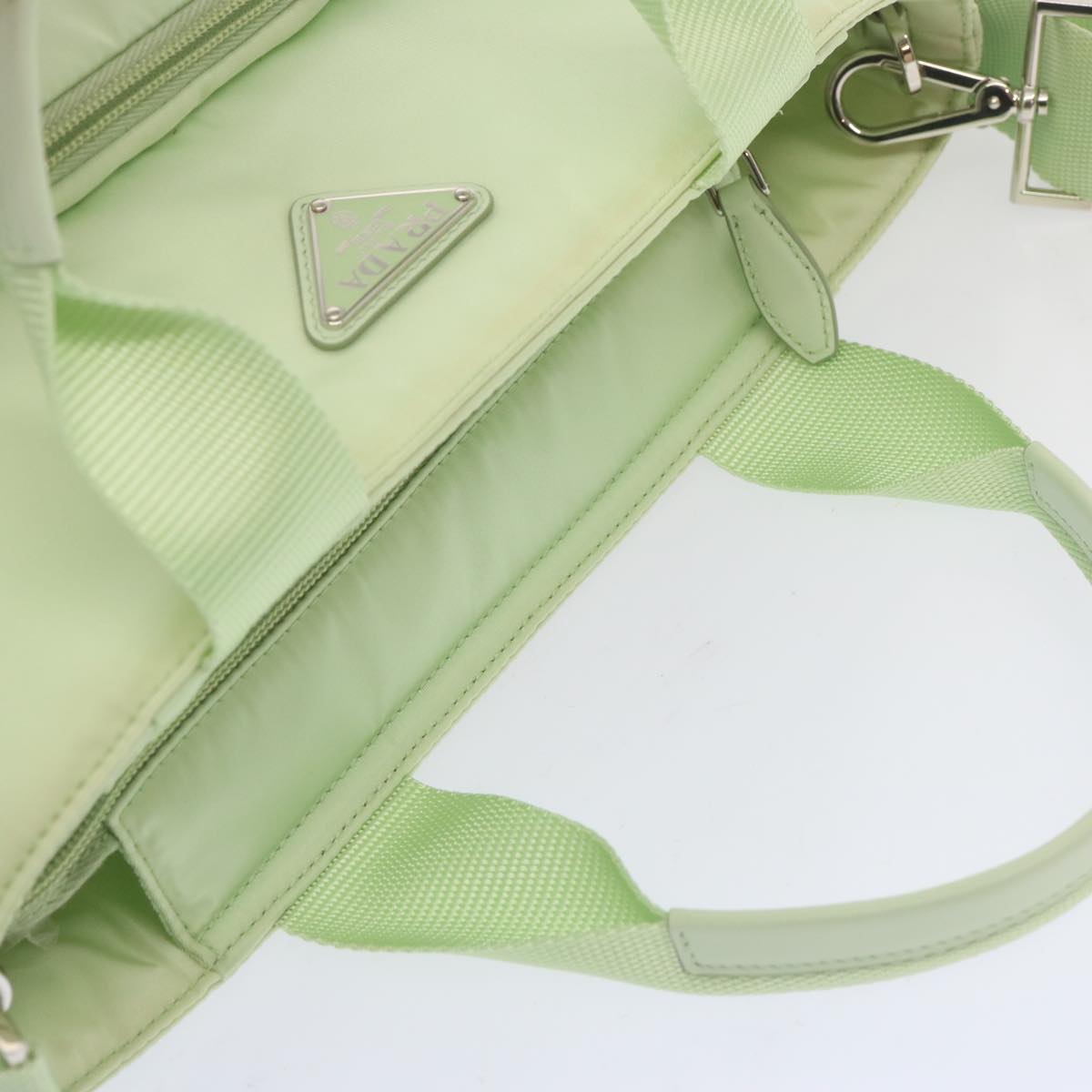 PRADA Hand Bag Nylon 2way Light Green
