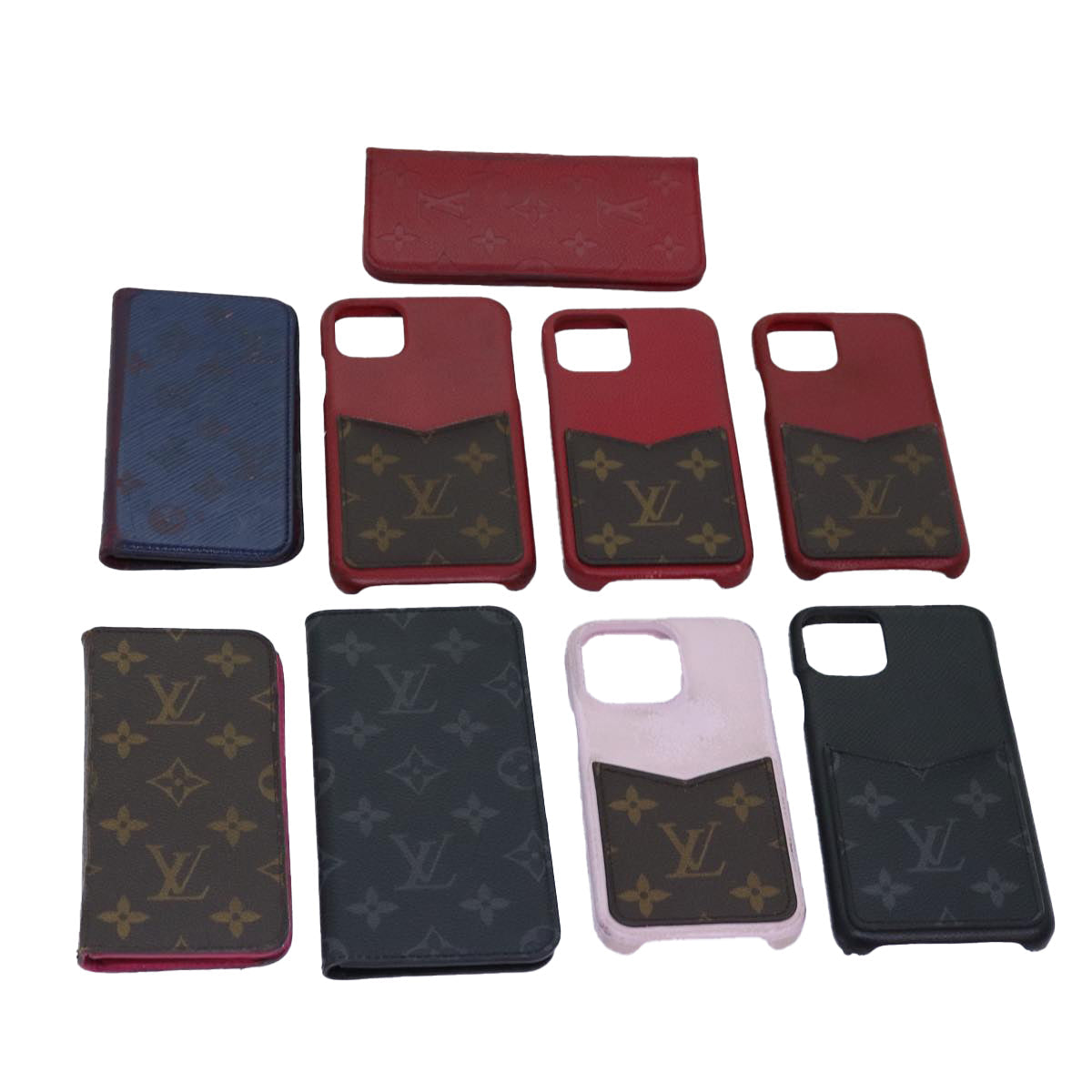 Louis Vuitton Monogram Eclipse Epi iPhone Case 9Set LV