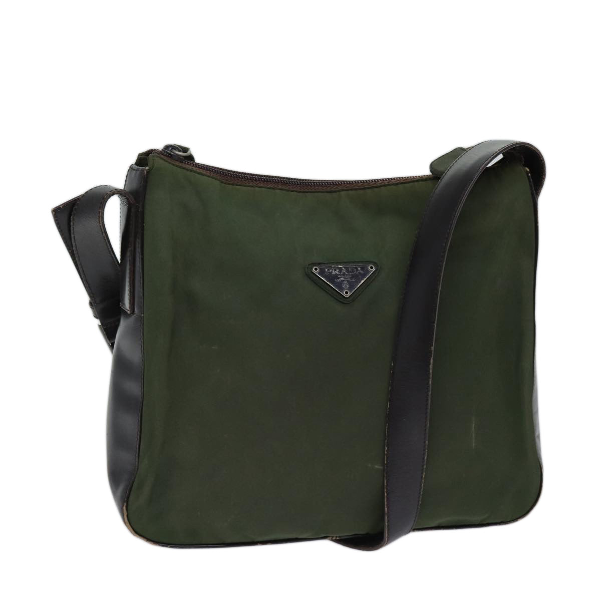 PRADA Shoulder Bag Nylon Khaki