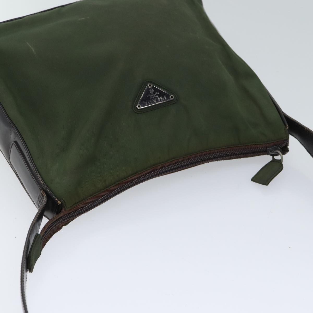 PRADA Shoulder Bag Nylon Khaki