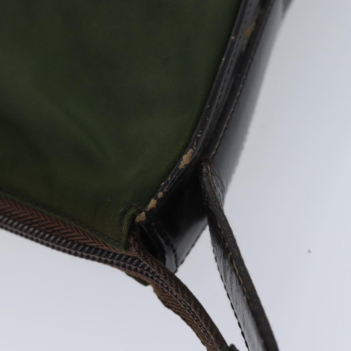 PRADA Shoulder Bag Nylon Khaki