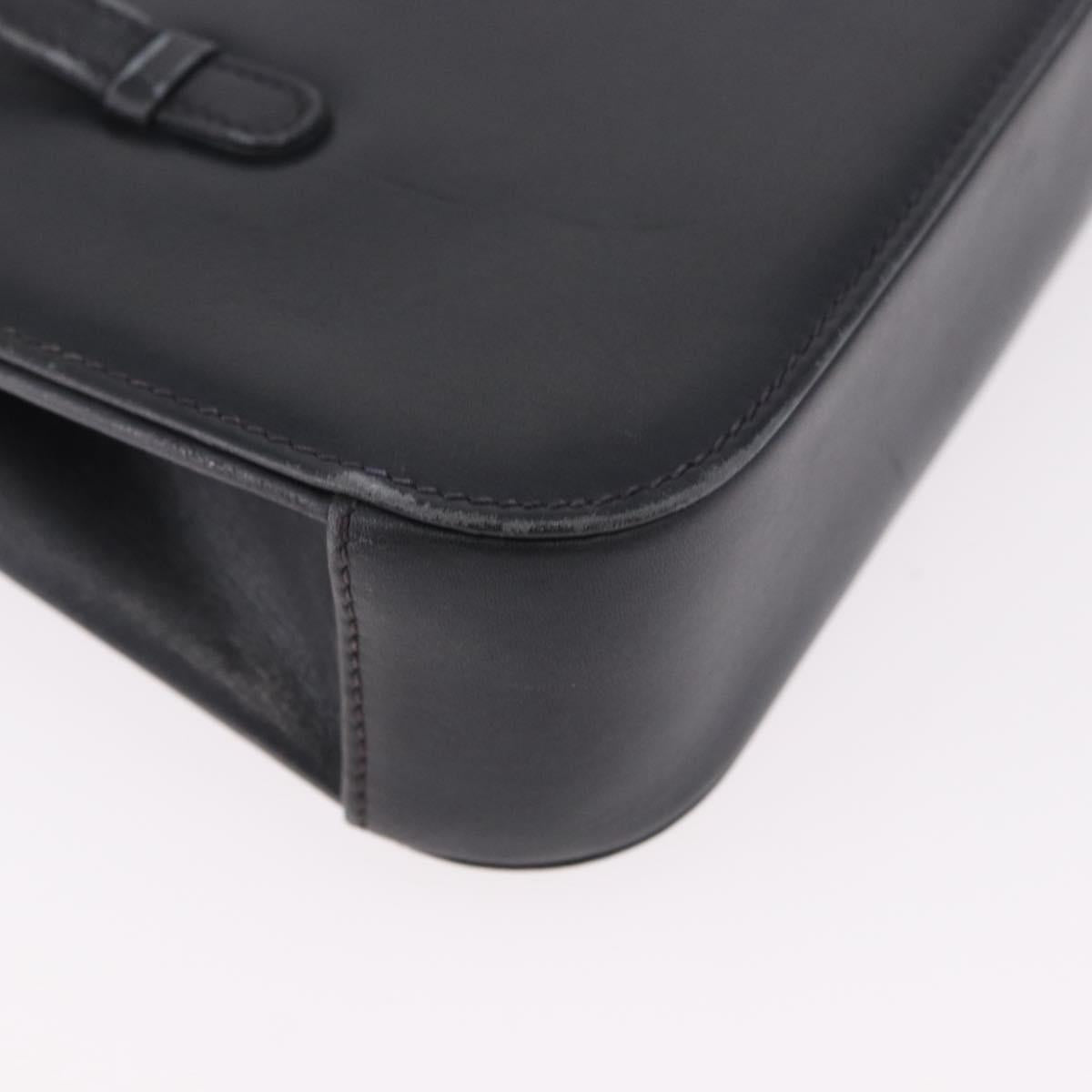 GUCCI Hand Bag Leather Black