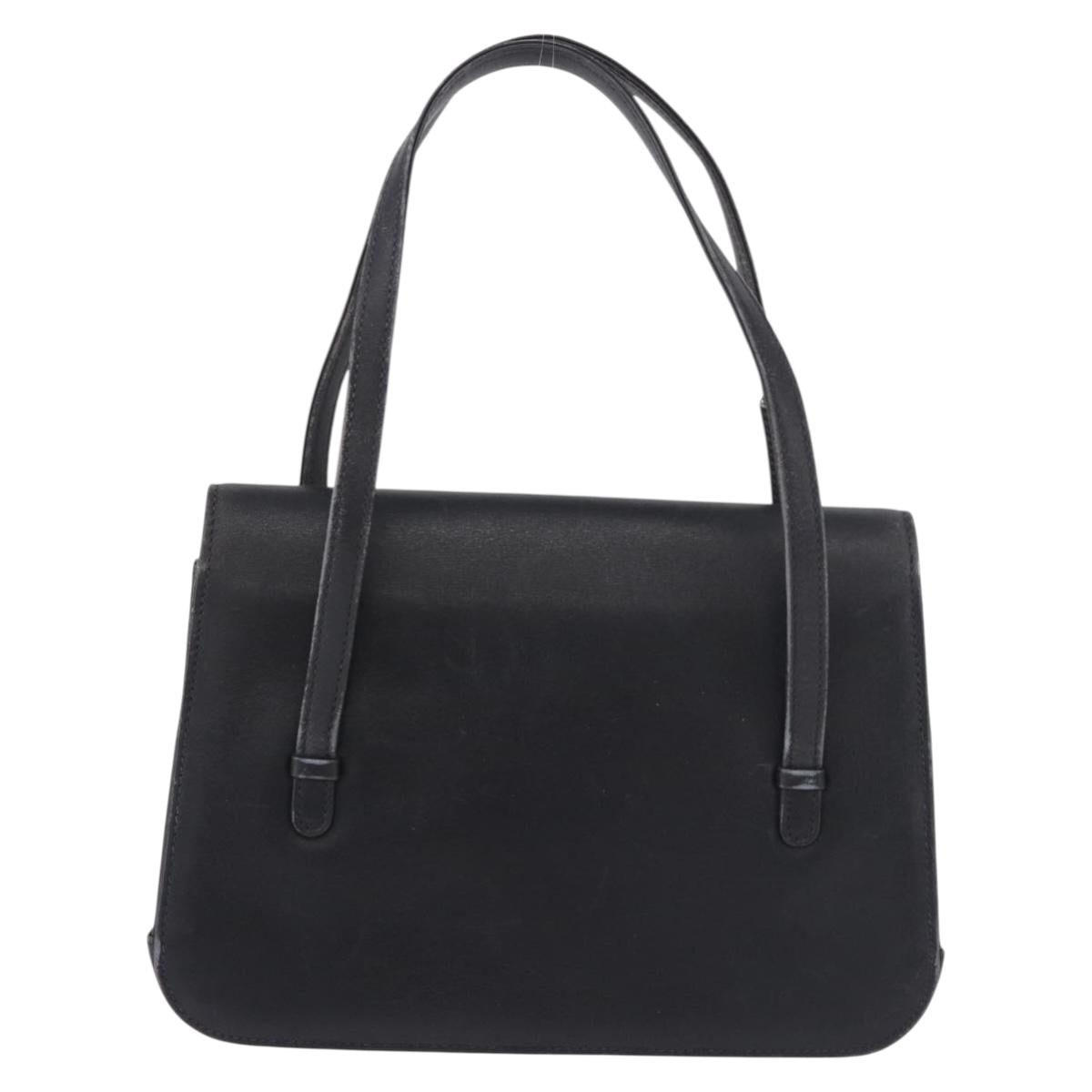 GUCCI Hand Bag Leather Black