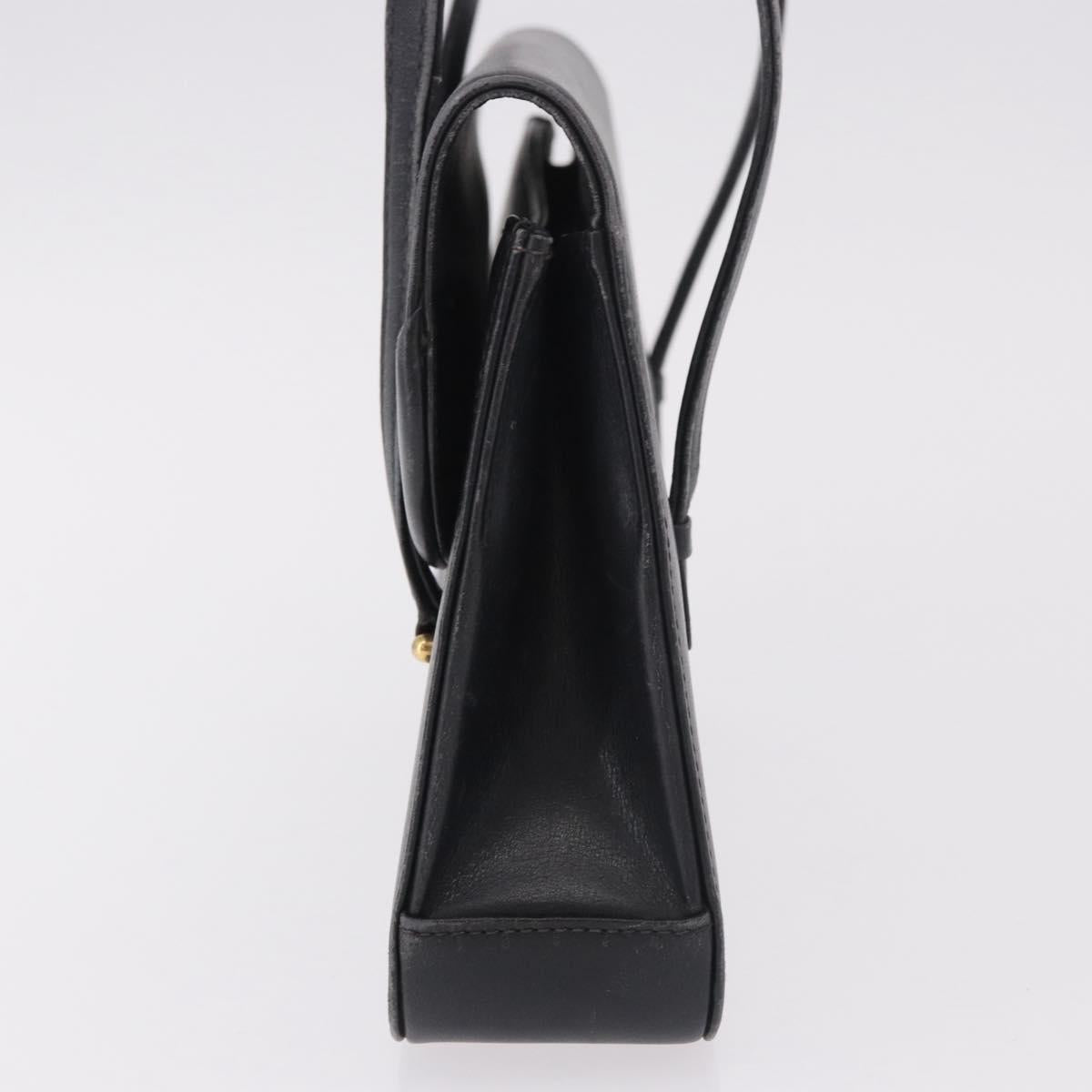 GUCCI Hand Bag Leather Black