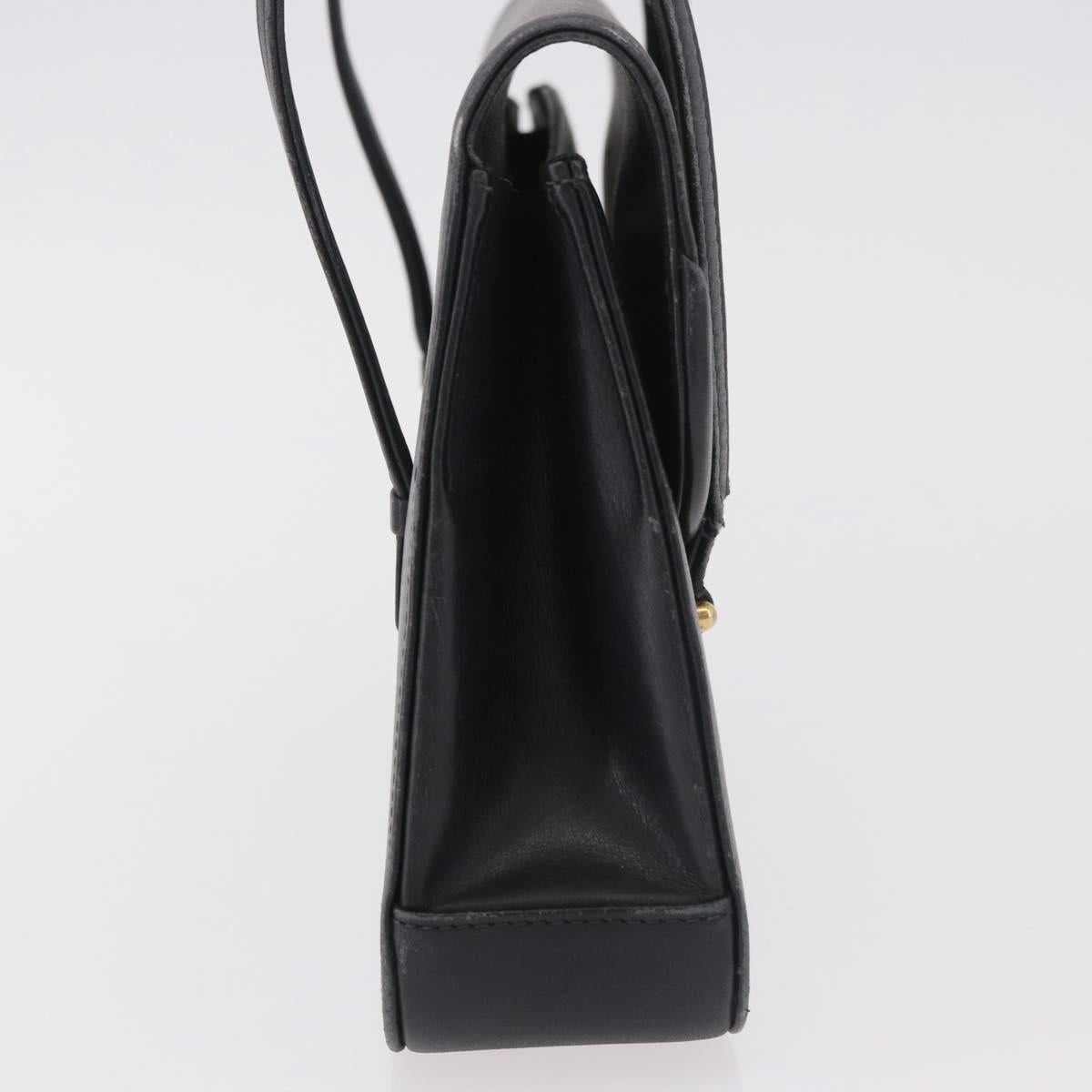 GUCCI Hand Bag Leather Black