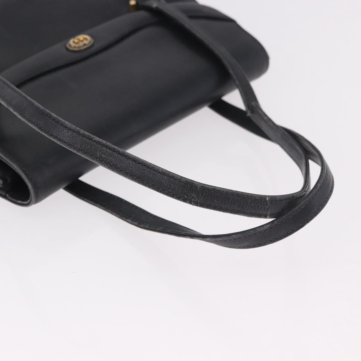 GUCCI Hand Bag Leather Black