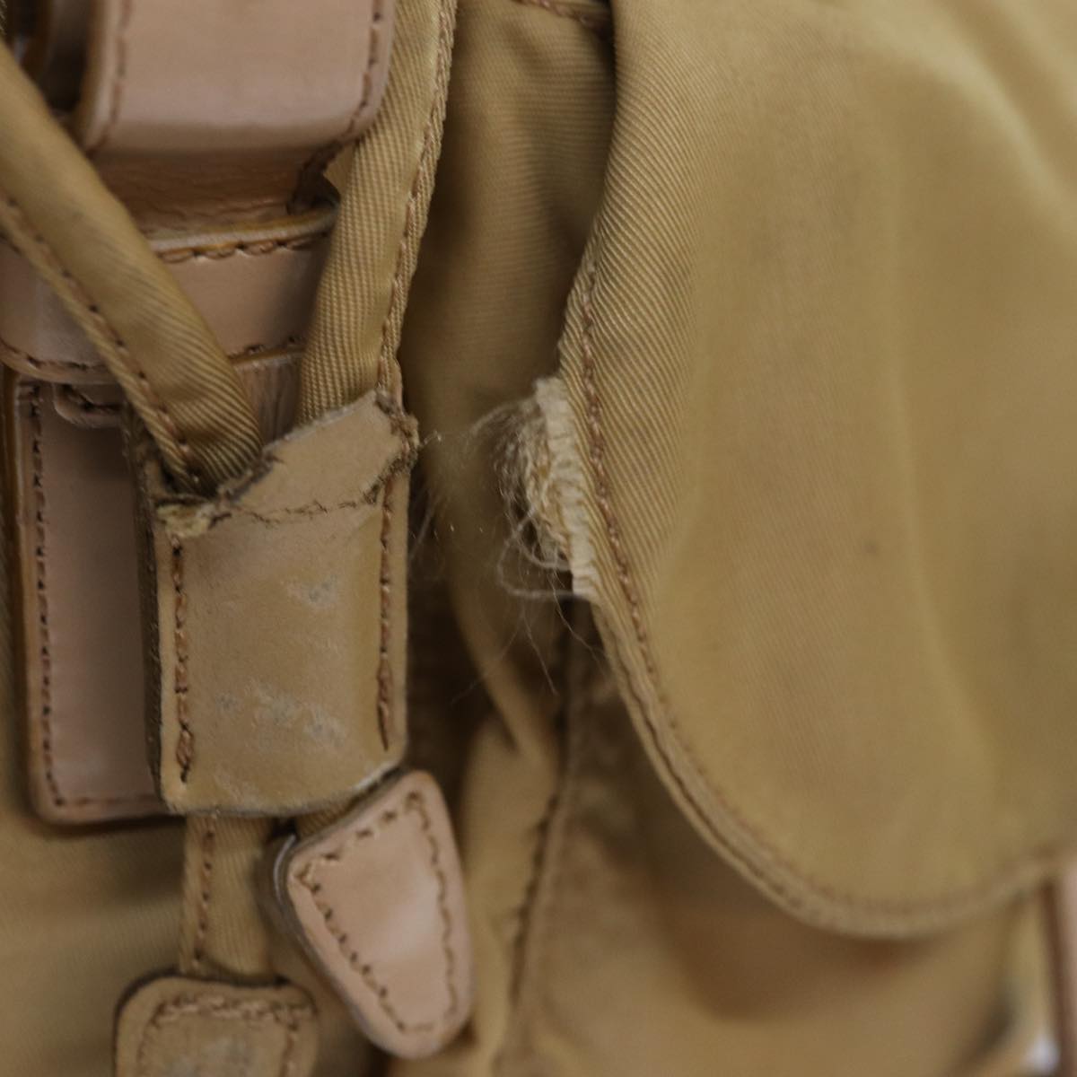 PRADA Backpack Nylon Beige