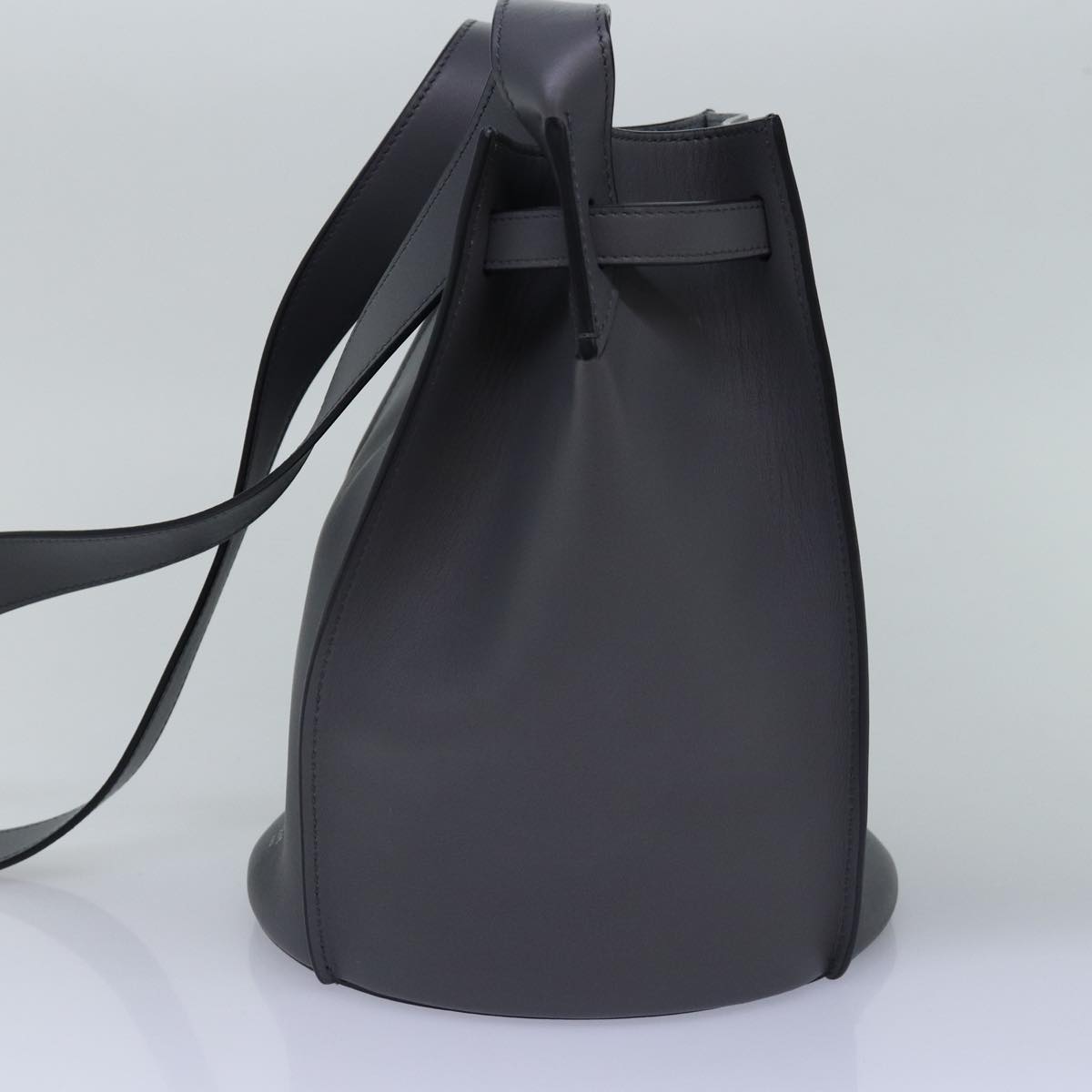 CELINE Big bag Shoulder Bag Leather Gray