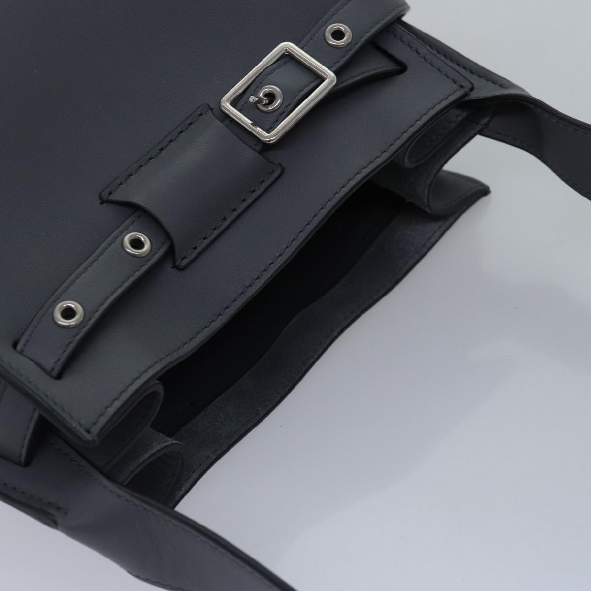CELINE Big bag Shoulder Bag Leather Gray